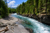 Middle Fork Flathead River in Glacier National Park, Montana US