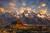 Morning light over John Moulton Barn at the Grand Tetons Nationa